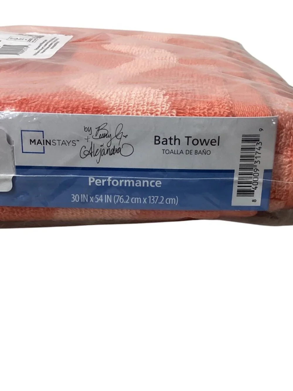 Mainstays: 100% Cotton Bath Towel, Mandarin Orange, Dimensions: 30